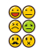 24 folia Aufkleber Emojis verschiedene Motive