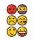 24 folia Aufkleber Emojis verschiedene Motive
