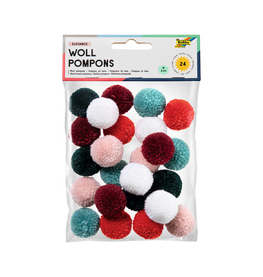 folia Pompons farbsortiert Elegance Ø 3,0 cm