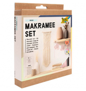Makramee-Set Boho natur, rosé Makramee-Set