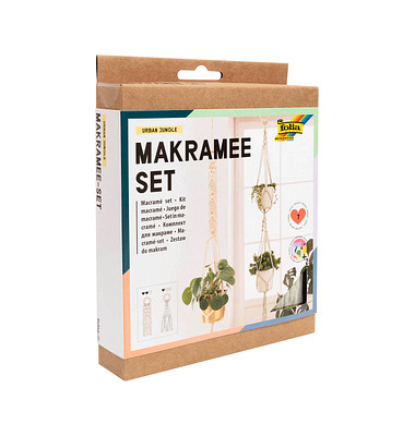 Makramee-Set Urban Jungle natur, rosé Makramee-Set