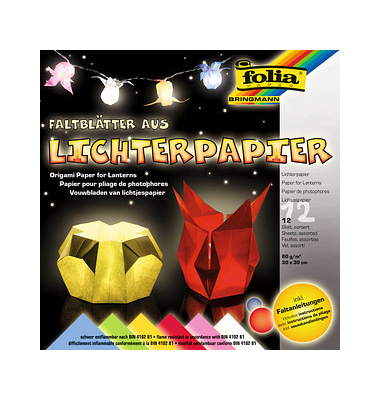 folia Transparentpapier Lichterpapier 30,0 x 30,0 cm 80 gqm,