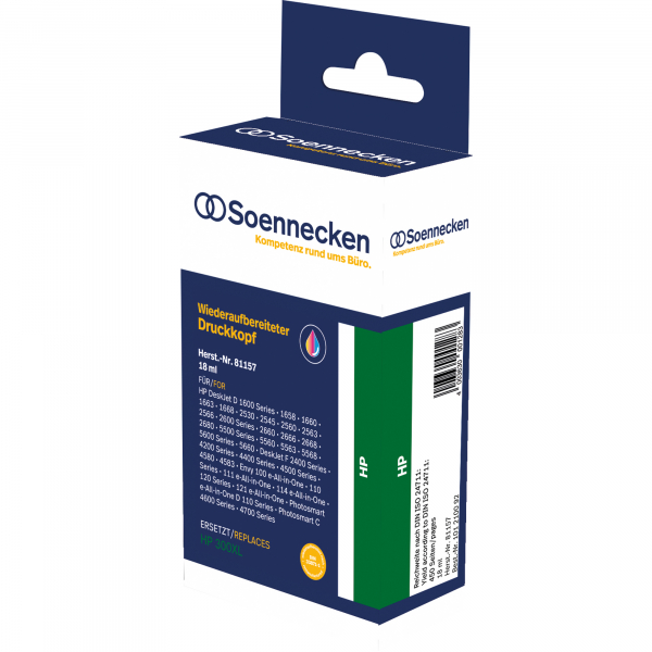 4003630001283 - Tintenpatrone 81157 wie HP CC644EE 300XL cmy 4003630001283 Soennecken