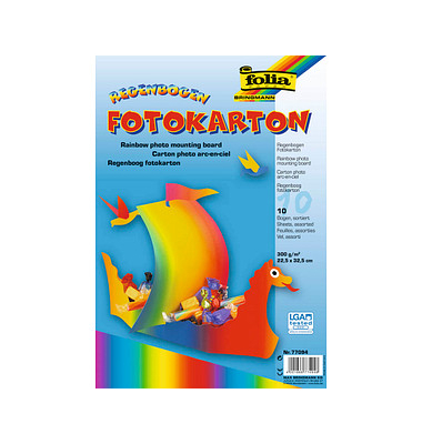 folia Fotokarton Regenbogen 300 gqm folia Fotokarton Regenbogen 300 gqm