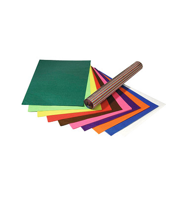 folia Transparentpapier farbsortiert 42 gqm 25 Bogen