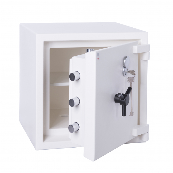 Atlas Tresore Wertschutzschrank 0230TA31KL TA 38,23l 185kg weiß mit Doppelbartschloss Stahl 8903865600823 Atlas Tresore