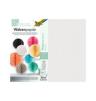 folia Wabenpapier Pastell farbsortiert