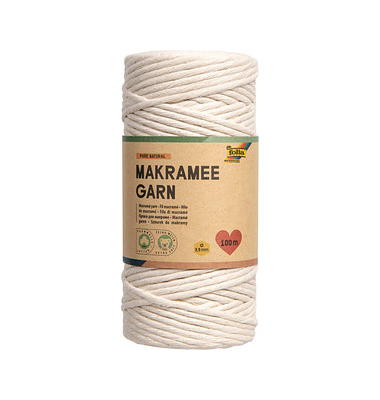 folia Makramee Garn natur Pure natural
