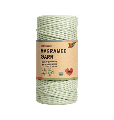 folia Makramee Garn hellgrün Soft green folia Makramee Garn hellgrün Soft green