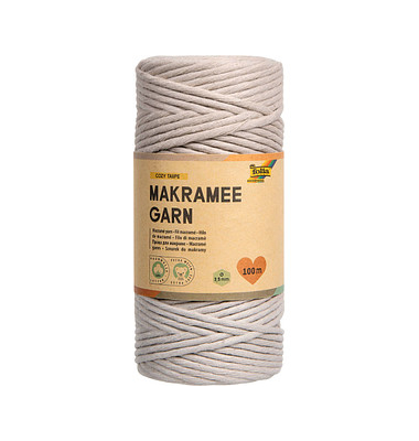folia Makramee Garn taupe Cozy taupe folia Makramee Garn taupe Cozy taupe