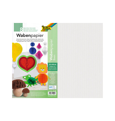 folia Wabenpapier Basic farbsortiert