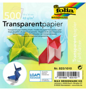 Faltblätter transparent 10 x 10 cm mehrfarbig Faltblätter