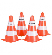 4 HUDORA Spielzeug-Pylone orange, weiß 22,5 cm