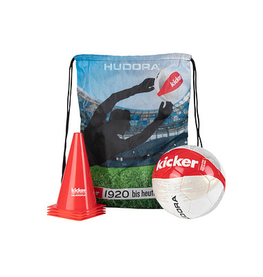 HUDORA Fußball-Set KICKER EDITION weißrot