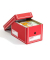 Aufbewahrungsbox 751103 mit Deckel, außen 275x175x155mm, Karton rot/weiß