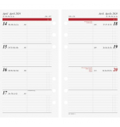 Kalendereinlage 7066910005, Timing 2, 1 Woche / 2 Seiten, 93x172mm (A6), 2025