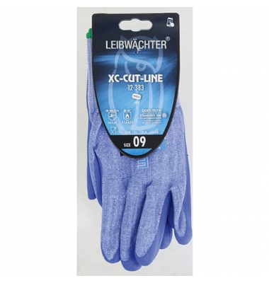 Arbeitshandschuhe LW XC-Cut-E , Nitril-Mikroschaum, hellblau, Größe 7 / S