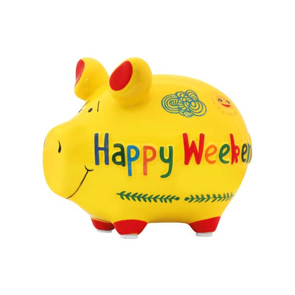 3 Stück KCG Spardose Schwein (klein) 101878 , Happy Weekend 4260185597771 KCG