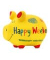 Spardose Schwein (klein) 101878 , "Schriftzug Happy Weekend"