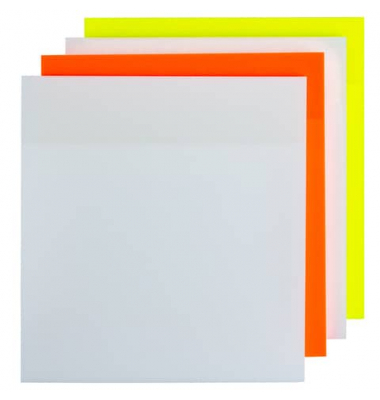 Haftnotizen KF10371, 76x76mm, farbig sortiert (wei&szlig;/gelb/orange), quadratisch