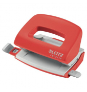 Bürolocher NeXXt Recycle Mini 5010-00-25, rot, bis 1mm 10 Blatt, mit Anschlagschiene