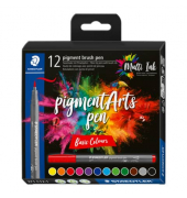 Pigmentliner-Set Arts Basic, 371 C12-1, grau (Schreibfarbe: 12-farbig sortiert), variable Linienbreiten
