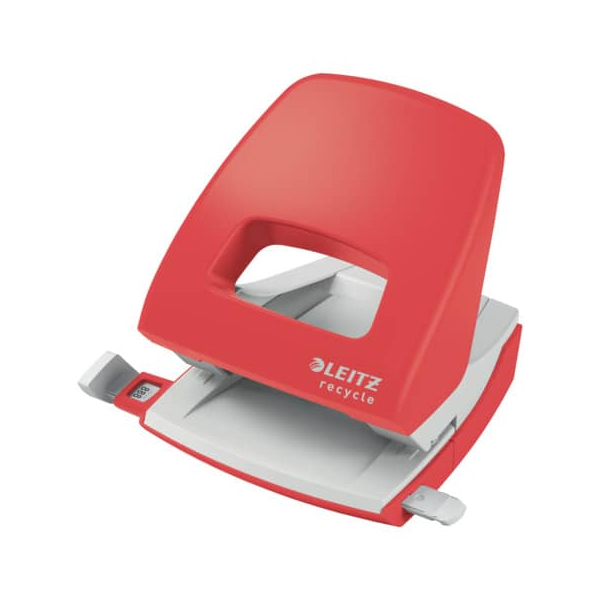 4002432135271 - Bürolocher NeXXt Recycle 5003-00-25 rot bis 3mm 30 Blatt mit Anschlagschiene 4002432135271 Leitz