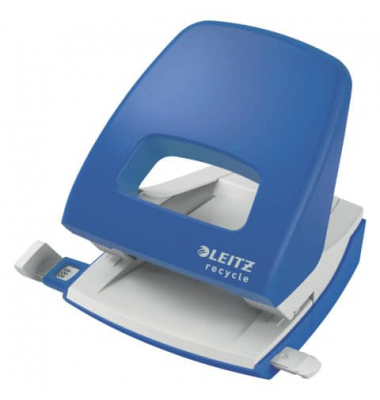 Bürolocher NeXXt Recycle 5003-00-35, blau, bis 3mm 30 Blatt, mit Anschlagschiene