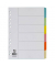 Kartonregister KF00187, 6-teilig blanko, A4, 175 g/m&sup2;, farbige Taben, 6-teilig