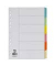 Kartonregister KF00187, 6-teilig blanko, A4, 175 g/m², farbige Taben, 6-teilig