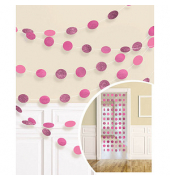 Hängegirlanden Glitzer pink