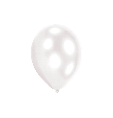 25 amscan Luftballons Standard weiß