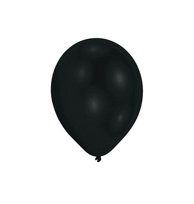 25 amscan Luftballons Standard schwarz