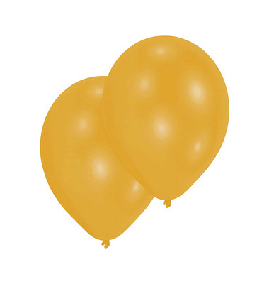 50 amscan Luftballons Metallic gold