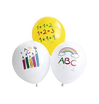 6 amscan Luftballons Schulstart farbsortiert 6 amscan Luftballons Schulstart farbsortiert