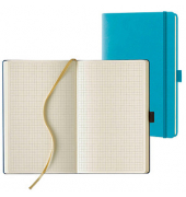 Notizbuch Q25 25-930, blau, 13x21m, kariert, 80g, 120 Blatt / 240 Seiten