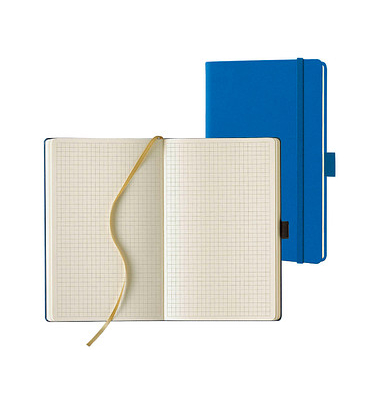 Notizbuch Q25 25-914, Tucson, blau, A5, kariert, 80g, 120 Blatt / 240 Seiten