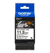 brother Schrumpfschlauch HSe-231E HSE231E, 11,2 mm schwarz auf weiß