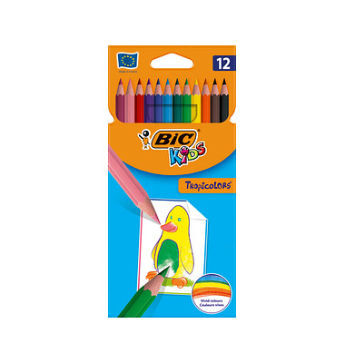 Buntstifte Kids Tropicolor 12-farbig sortiert 6,9 x 175mm