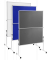 Moderationstafel ECONOMY 7-209400, 120x150cm, Filz + Filz (beidseitig), pinnbar, klappbar, blau + blau