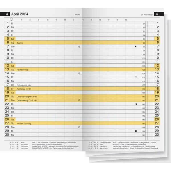 4255704323627 - Plankalender Miniplaner Kalender- Einlage d15 2 Seiten  1 Monat 4255704323627 Baier und Schneider