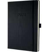 Buchkalender C2518, Conceptum, schwarz, 1 Woche / 2 Seiten, 22,5x31,5cm (A4), 2026