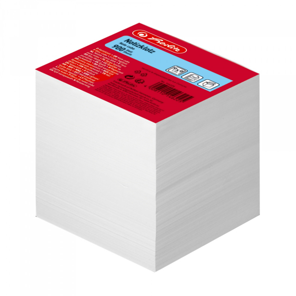 4008110146225 - Zettelklotz 146225 90x90mm geleimt weiß Papier 900 Blatt 4008110146225 900 Blatt