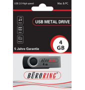 Speicherstick, USB 2.0 mit drehbarer Metall-Abdeckung