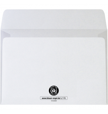 Briefumschlag oeco 2884, C6, mit Fenster, selbstklebend, 75g, grau