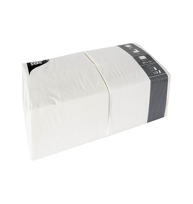 250 PAPSTAR Servietten weiß 3-lagig 8,25 x 8,25 cm