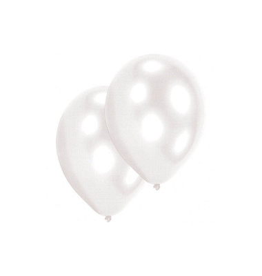 50 amscan Luftballons Pearl weiß