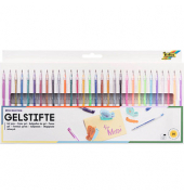 30 folia Mega Selection Gelschreiber-Set transparent 1,0 mm, Schreibfarbe: farbsortiert
