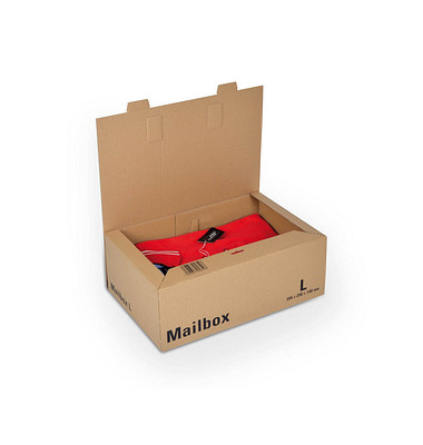 Faltschachtel CP 098 Mailbox L CP098.04.015 braun, innen 39,5x25x14,0cm, Wellpappe