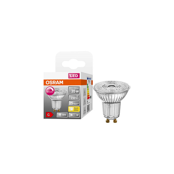 4058075797550 - Superstar Reflektorlampe für GU10-Sockel klares Glas Warmweiß (2700K) 230 Lumen Ersatz für herkömmliche 35W-Leuchtmittel dimmbar 1-er Pack 4058075797550 - Superstar Reflektorlampe für GU10-Sockel klares Glas Warmweiß (2700K) 230 Lumen Ersatz für herkömmliche 35W-Leuchtmittel dimmbar 1-er Pack